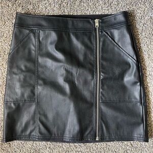 Faux leather skirt